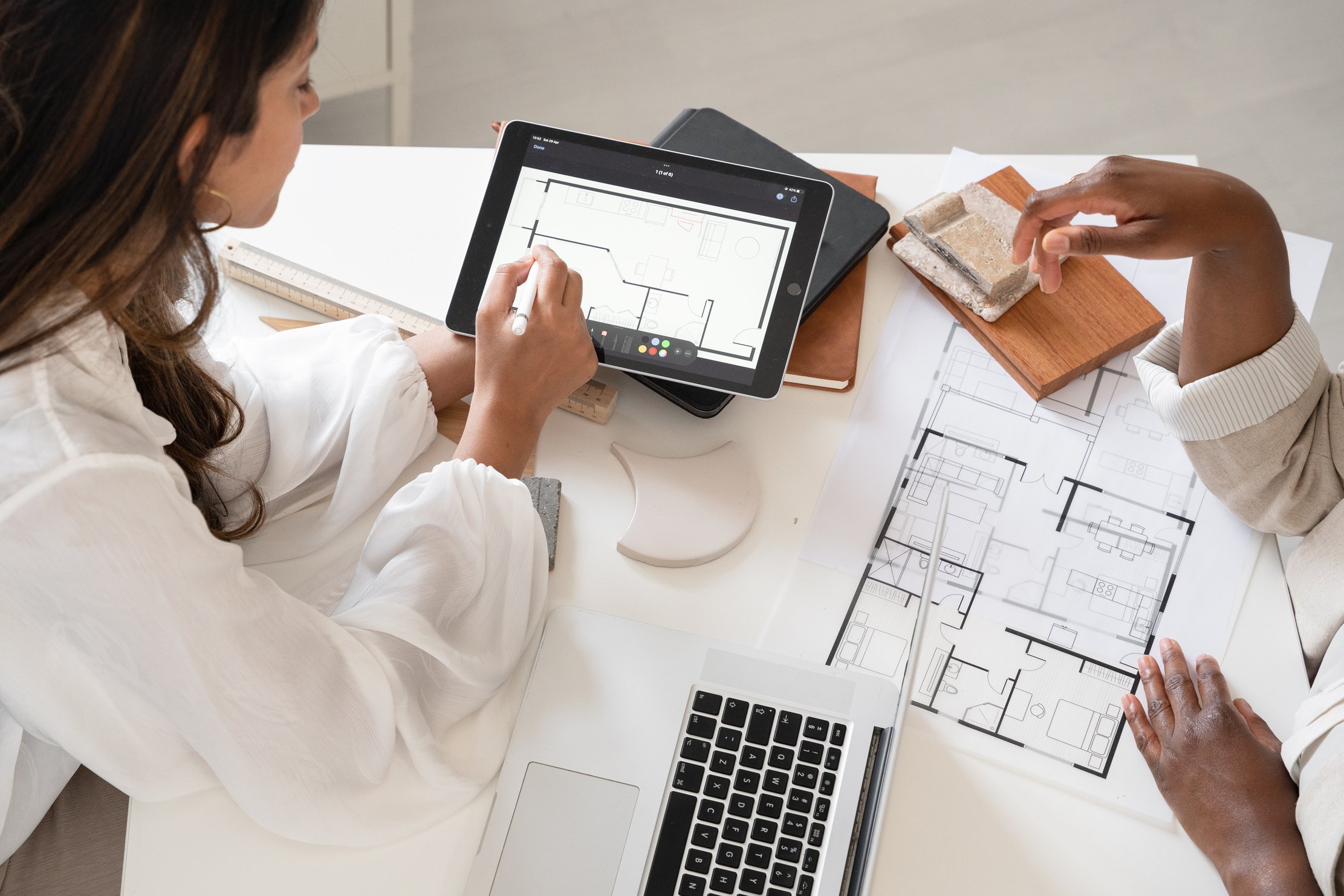 Women Discussing an Architectural Project